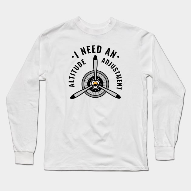 Altitude Adjustment Long Sleeve T-Shirt by LuckyFoxDesigns